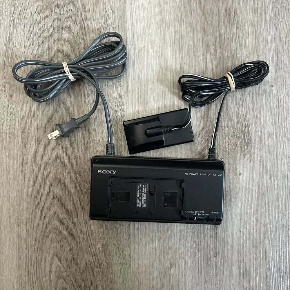 Sony AC-V35 Handycam AC Power Supply Adapter Charger Cord Video8 Hi8 Japan Works